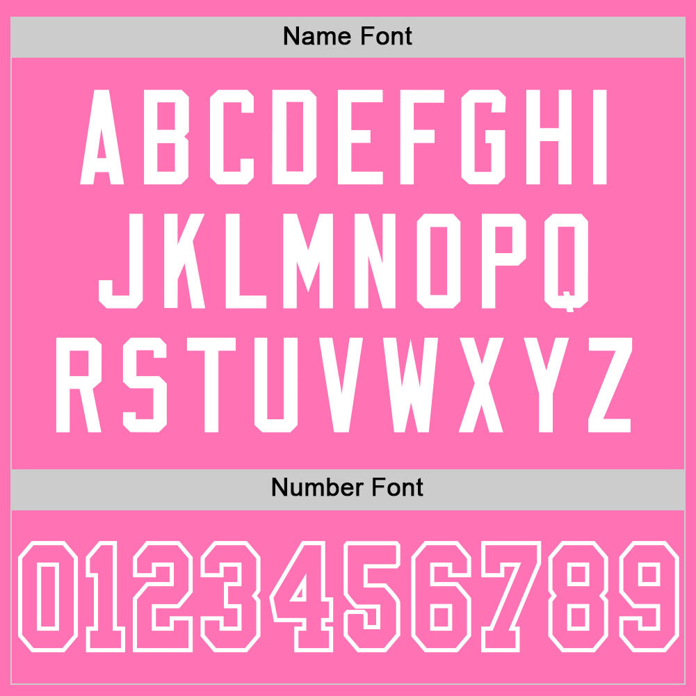 Custom Football Jersey - Pink Pink-White Mesh