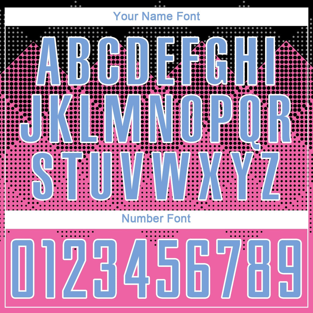 Custom Basketball Jersey - Pink Light Blue Black-White Round Neck Sublimation Uniform