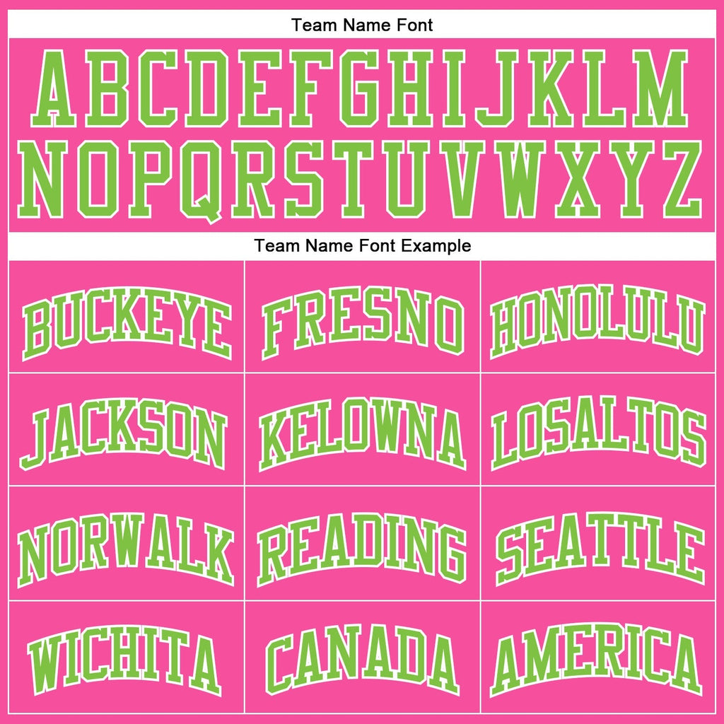 Custom Basketball Jersey - Pink Neon Green-White Throwback