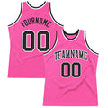 Custom Basketball Jersey - Pink Black-White Throwback
