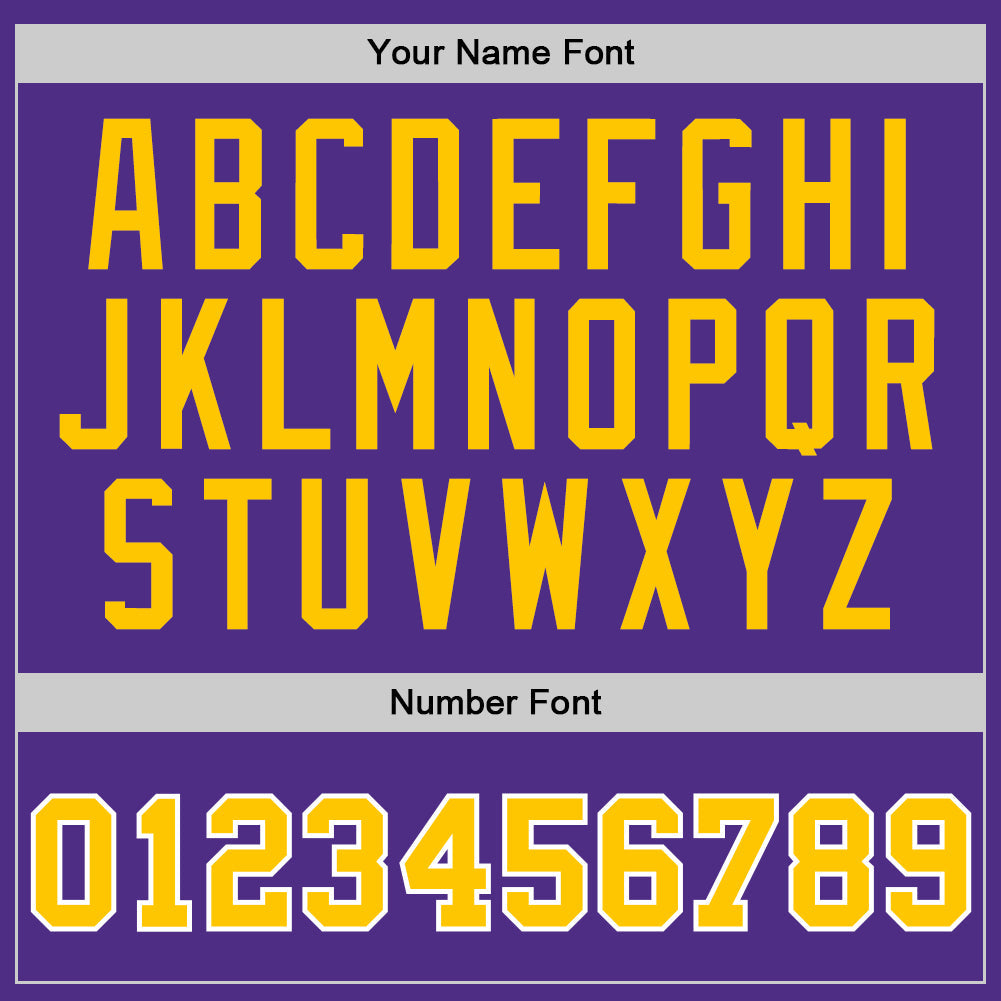 Custom Basketball Jersey - Purple Gold-White Throwback
