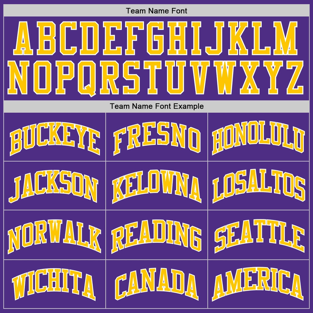 Custom Basketball Jersey - Purple Gold-White Throwback