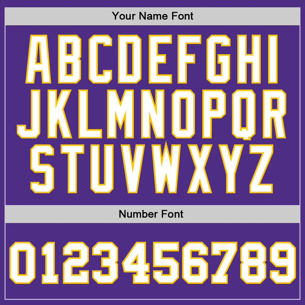 Custom Basketball Jersey - Purple White-Gold Throwback