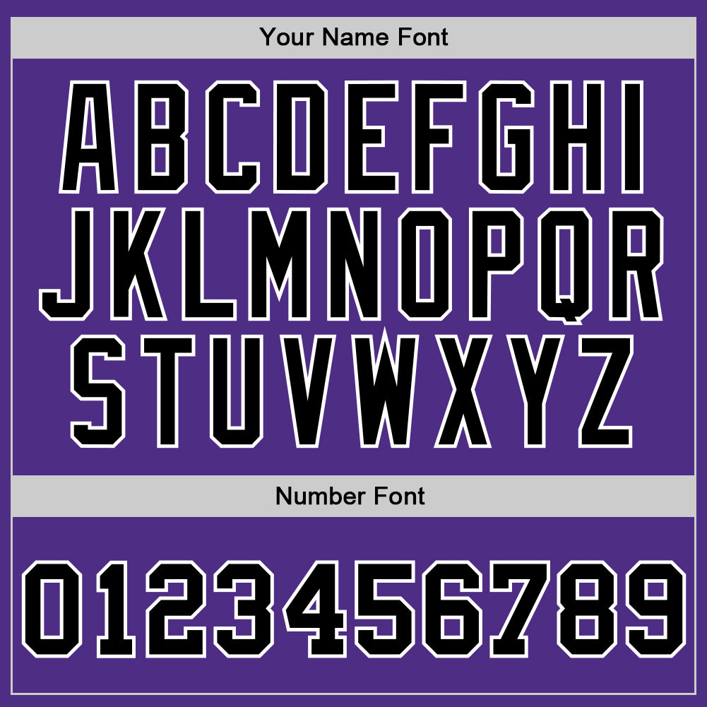 Custom Basketball Jersey - Purple Black-White Throwback - Style Purple0252