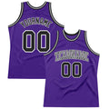 Custom Basketball Jersey - Purple Black-White Throwback - Style Purple0252