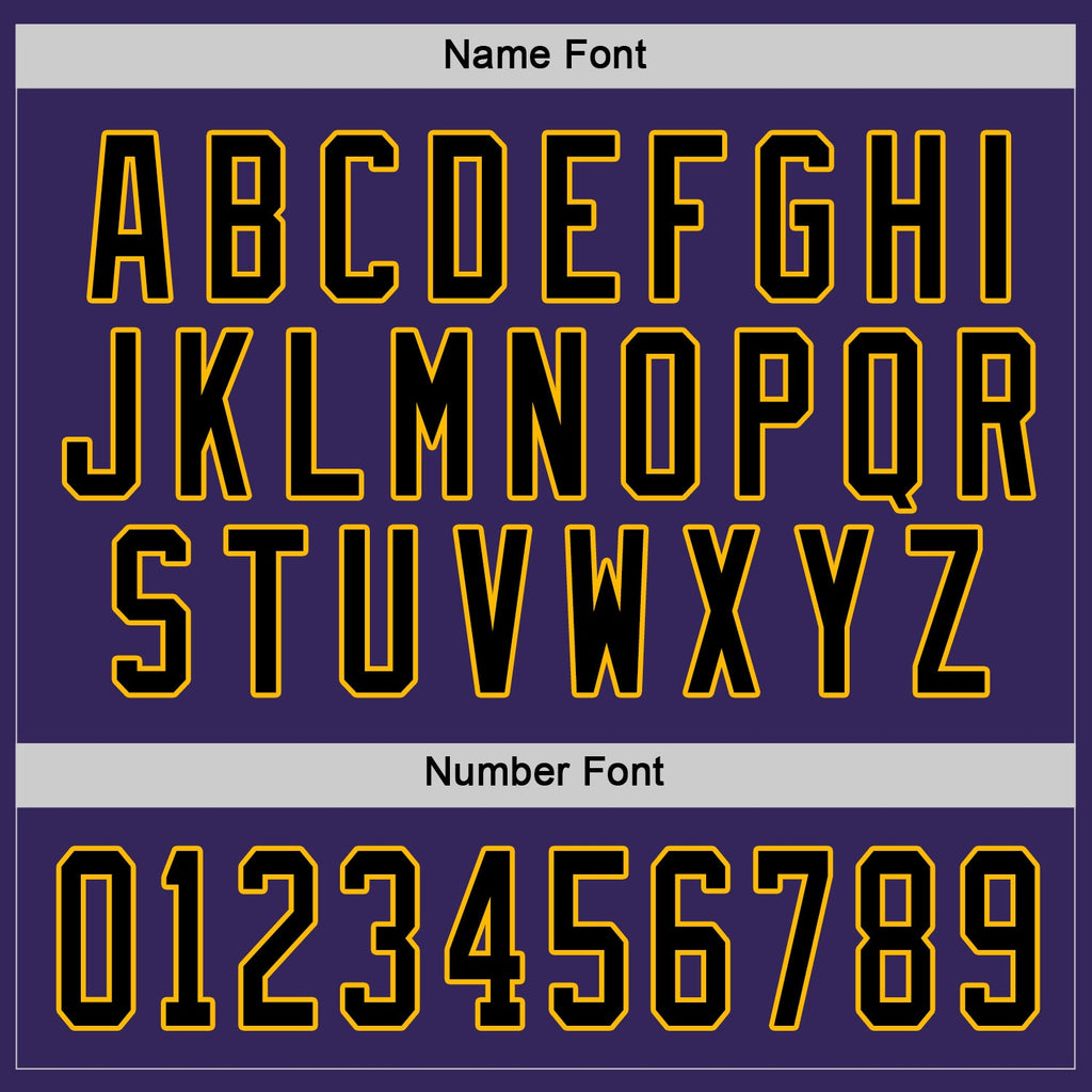 Custom Hockey Jersey - Purple Black-Gold - Style Purple0286