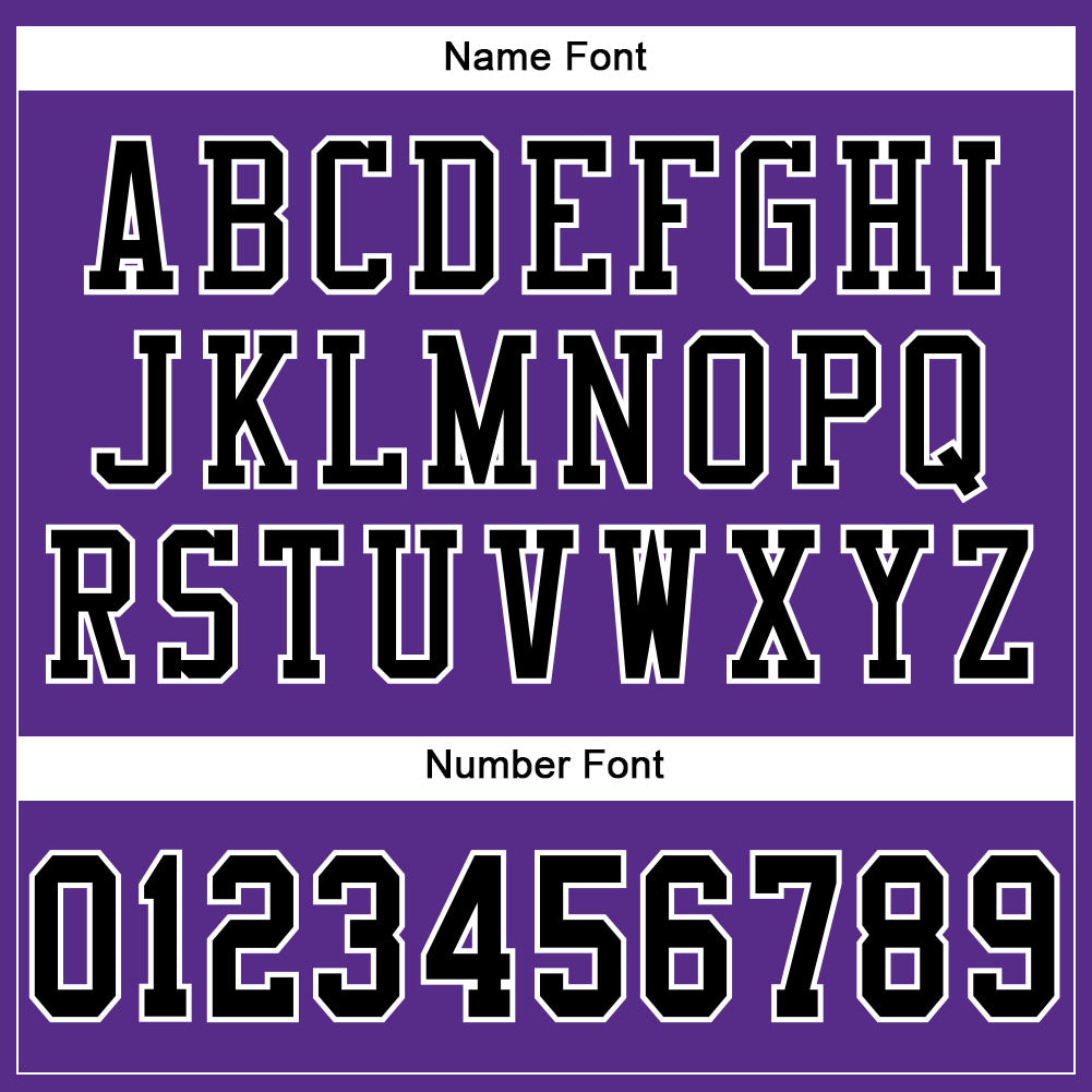 Custom Football Jersey - Purple Black-White Mesh