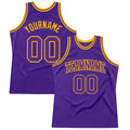 Custom Basketball Jersey - Purple Purple-Gold Throwback