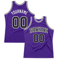 Custom Basketball Jersey - Purple Black-White Throwback - Style Purple0323