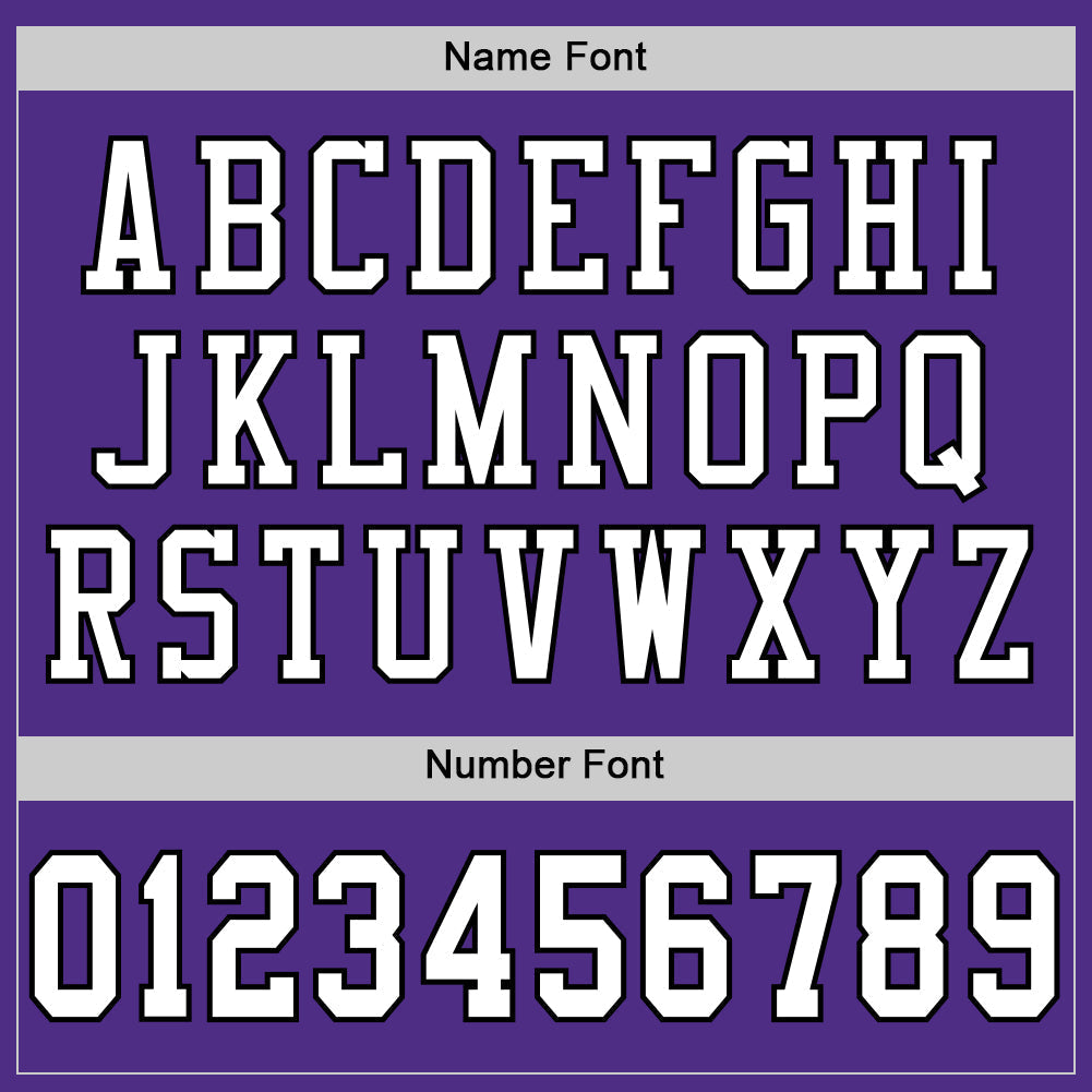 Custom Football Jersey - Purple White-Black Mesh - Style Purple0465