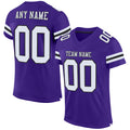 Custom Football Jersey - Purple White-Black Mesh - Style Purple0465