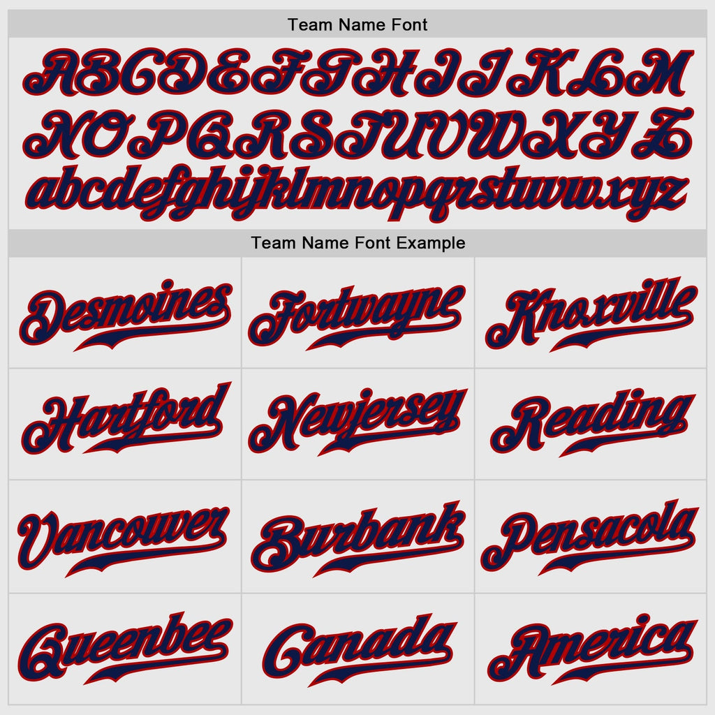 Custom Baseball Jersey - White Navy Pinstripe Navy-Red Raglan Sleeves