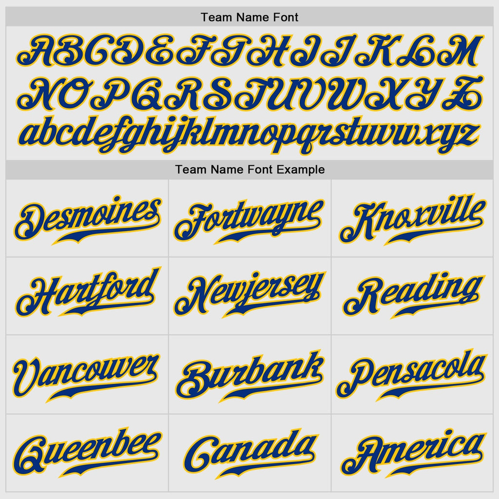 Custom Baseball Jersey - White Royal Pinstripe Royal-Gold Raglan Sleeves