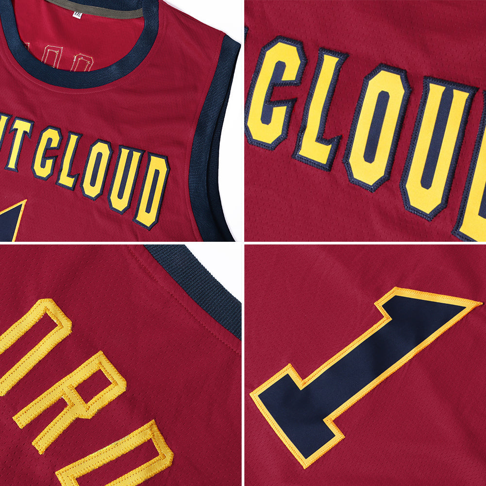 Custom Basketball Jersey - Red Black-Red Throwback