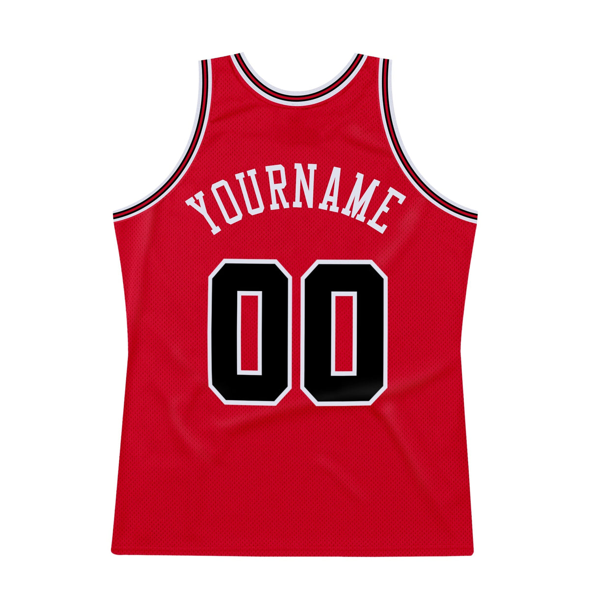 Custom Basketball Jersey - Red Black-Red Throwback