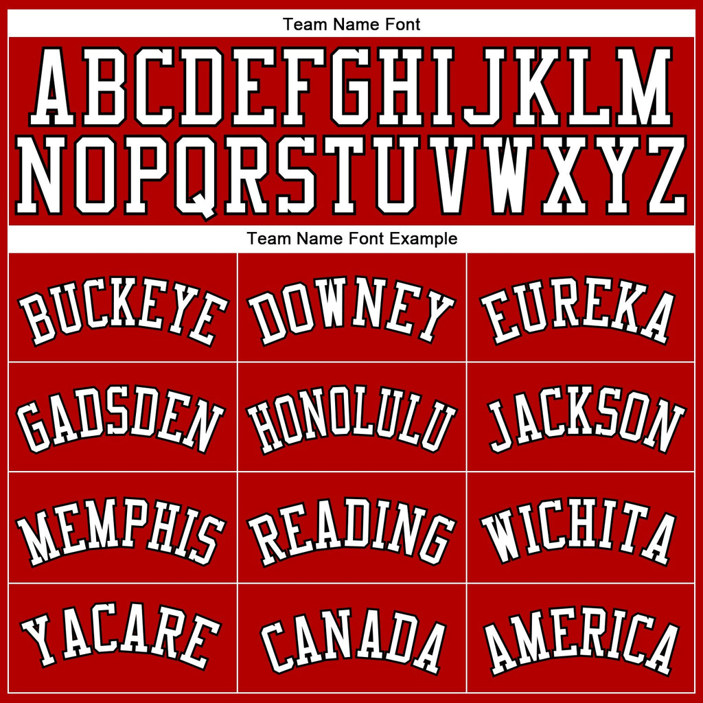 Custom Baseball Jersey - Red White Pinstripe Black-White
