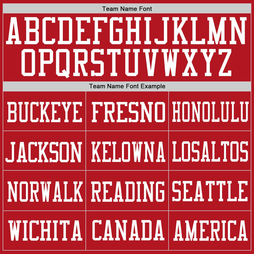 Custom Football Jersey - Red White Mesh
