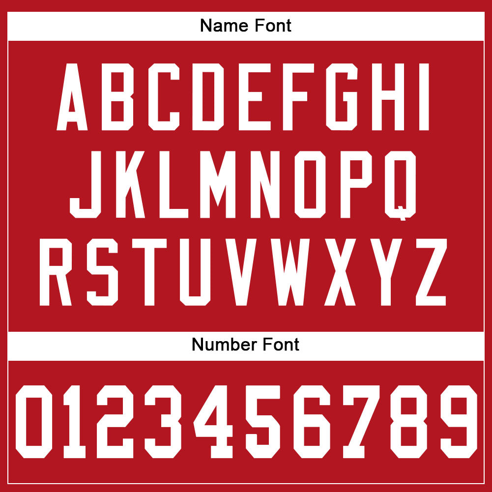Custom Football Jersey - Red White Mesh