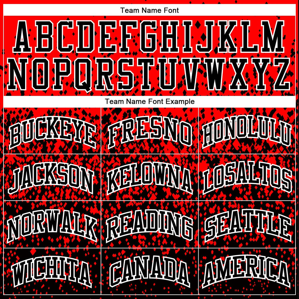 Custom Basketball Jersey - Red Black-White Round Neck Sublimation Uniform - Style Red0459