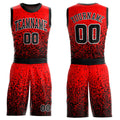 Custom Basketball Jersey - Red Black-White Round Neck Sublimation Uniform - Style Red0459