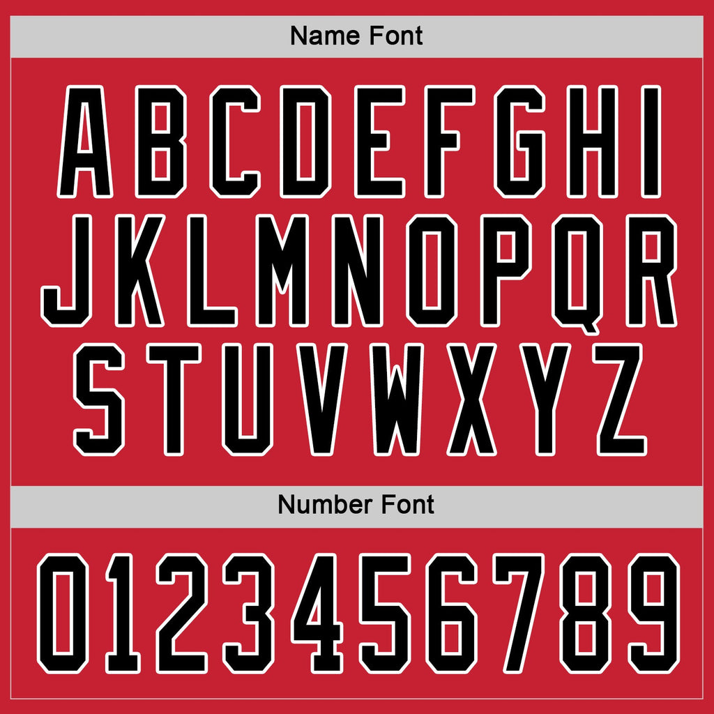Custom Hockey Jersey - Red Black-White - Style Red0481