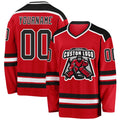 Custom Hockey Jersey - Red Black-White - Style Red0481