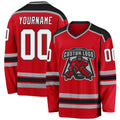 Custom Hockey Jersey - Red White-Black - Style Red0482