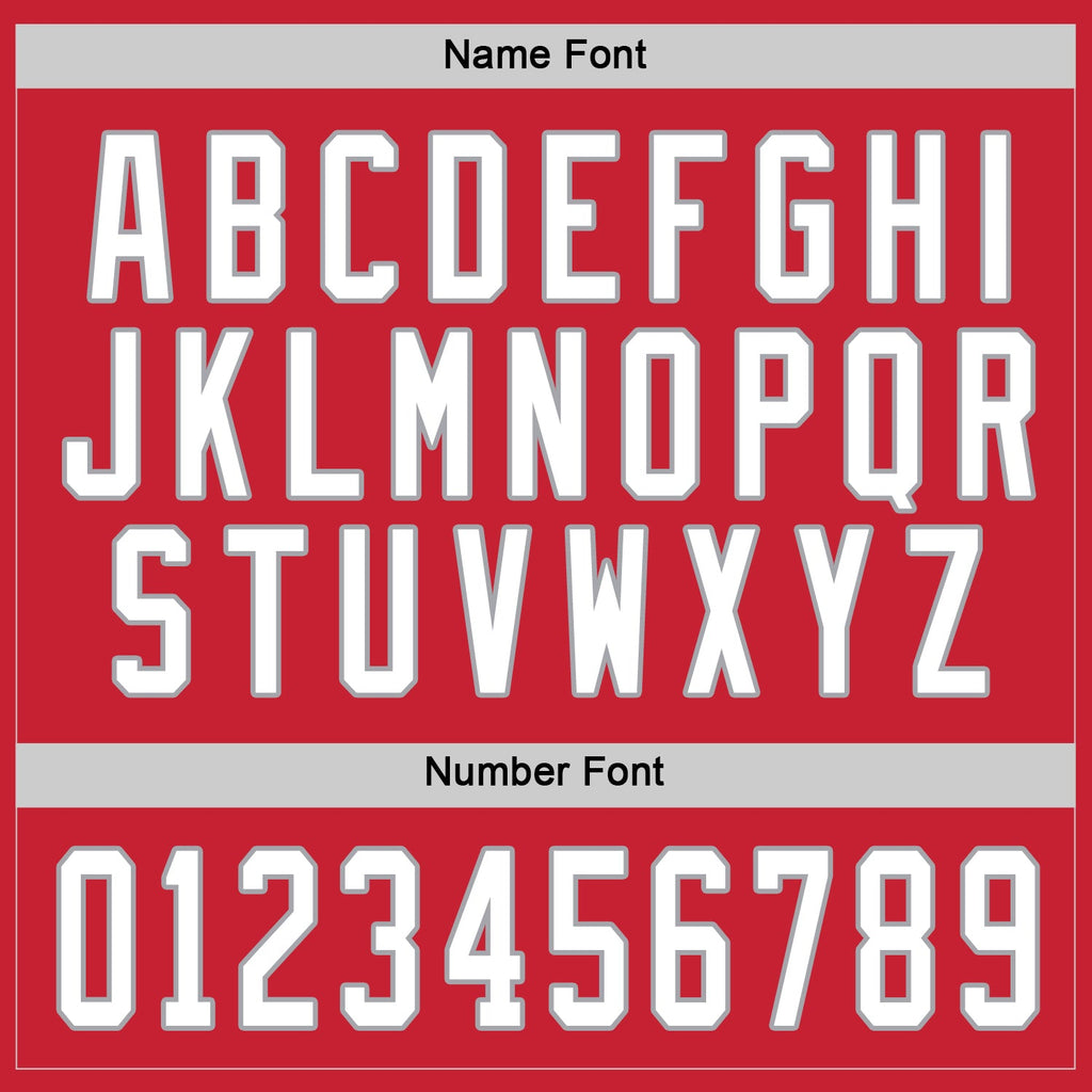 Custom Hockey Jersey - Red White-Gray