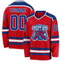 Custom Hockey Jersey - Red Royal-White
