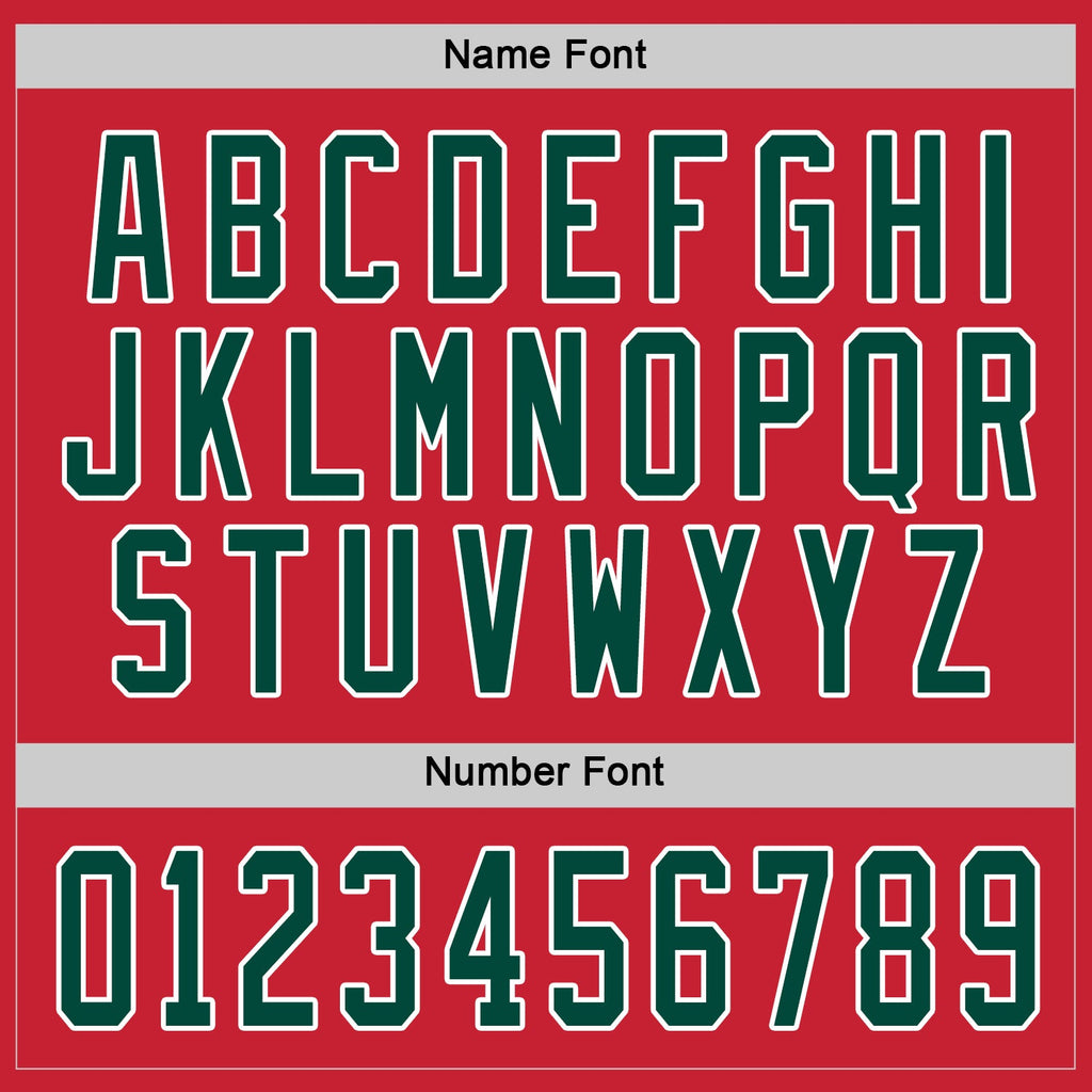Custom Hockey Jersey - Red Green-White