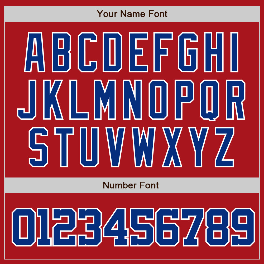 Custom Baseball Jersey - Red Royal-White