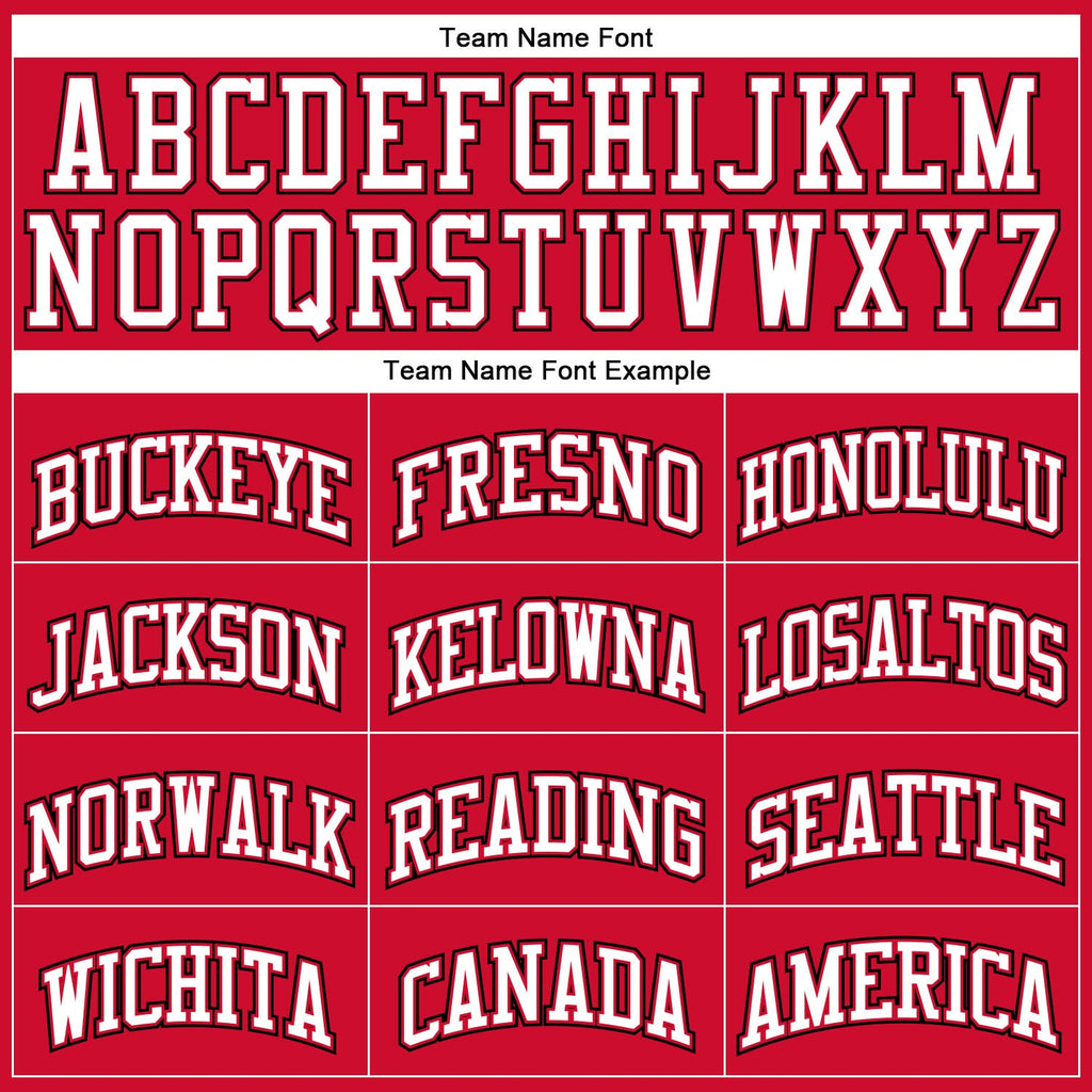 Custom Basketball Jersey - Red White-Black Throwback - Style Red0506