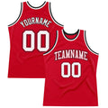 Custom Basketball Jersey - Red White-Black Throwback - Style Red0506