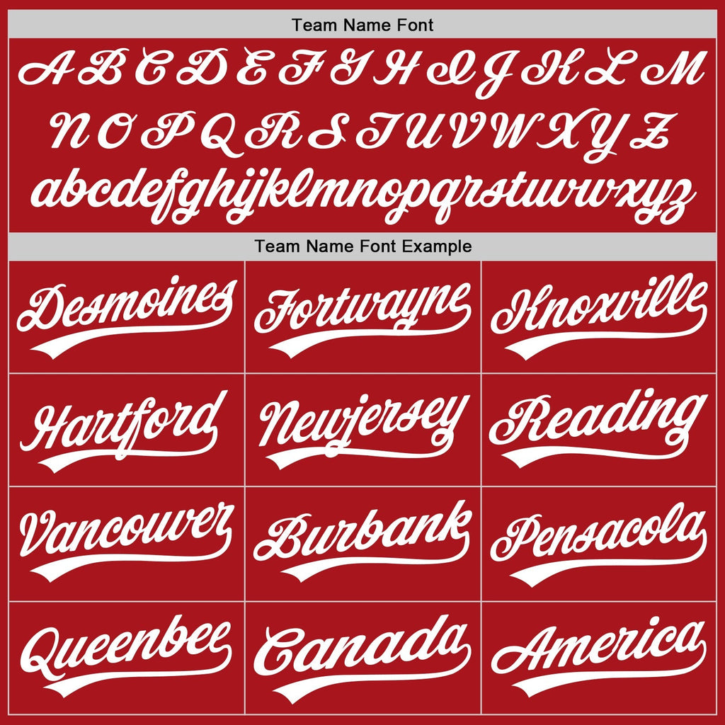 Custom Baseball Jersey - Red White