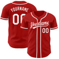 Custom Baseball Jersey - Red White