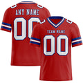 Custom Football Jersey - Red White-Royal