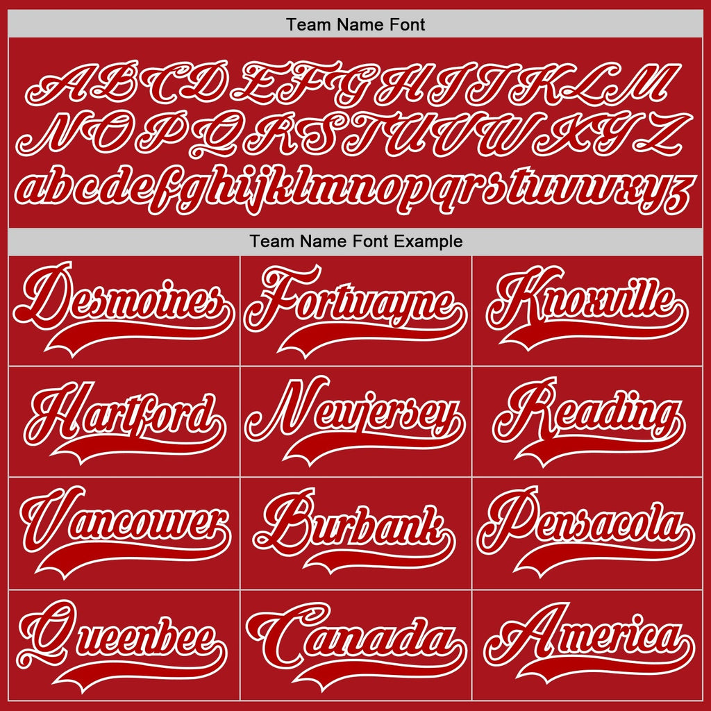 Custom Hockey Jersey - Red White Lace Neck