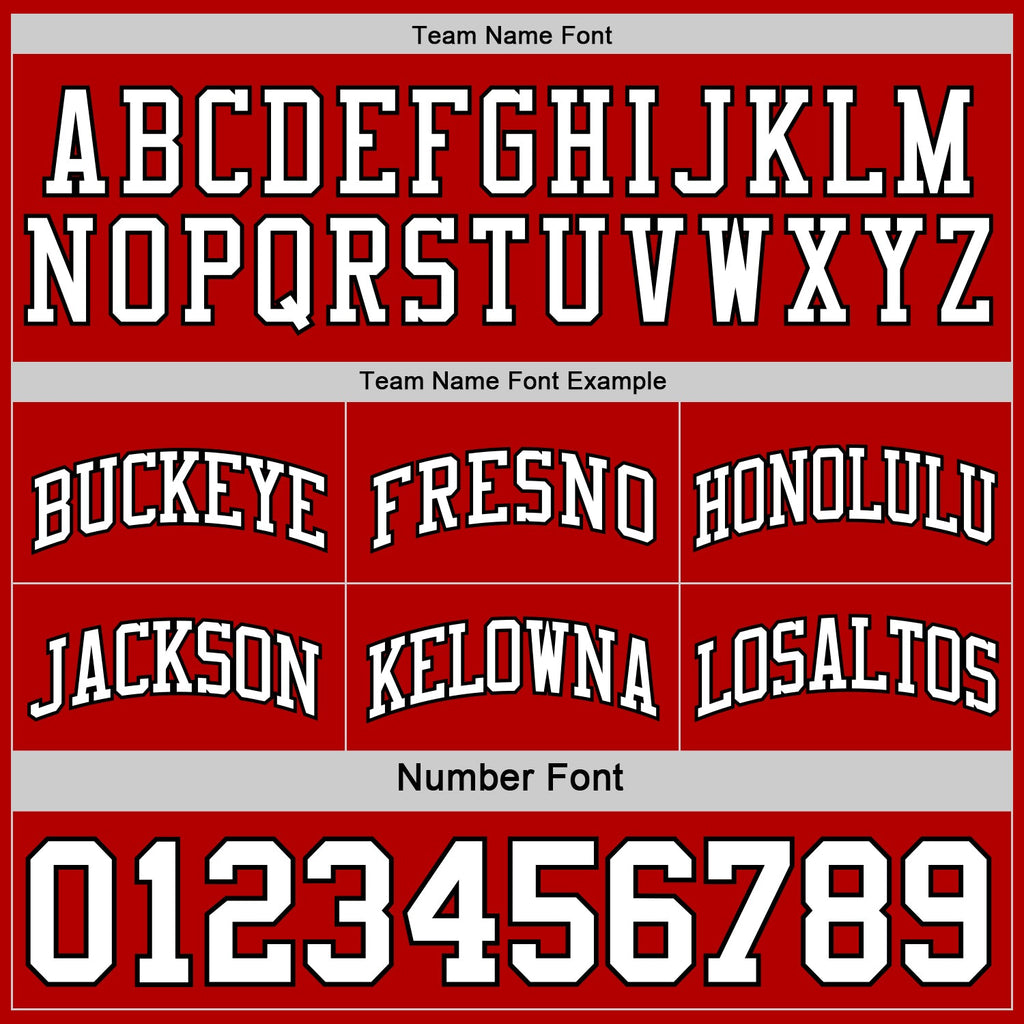 Custom Basketball Jersey - Reversible Black White-Red Double Side Sublimation Set
