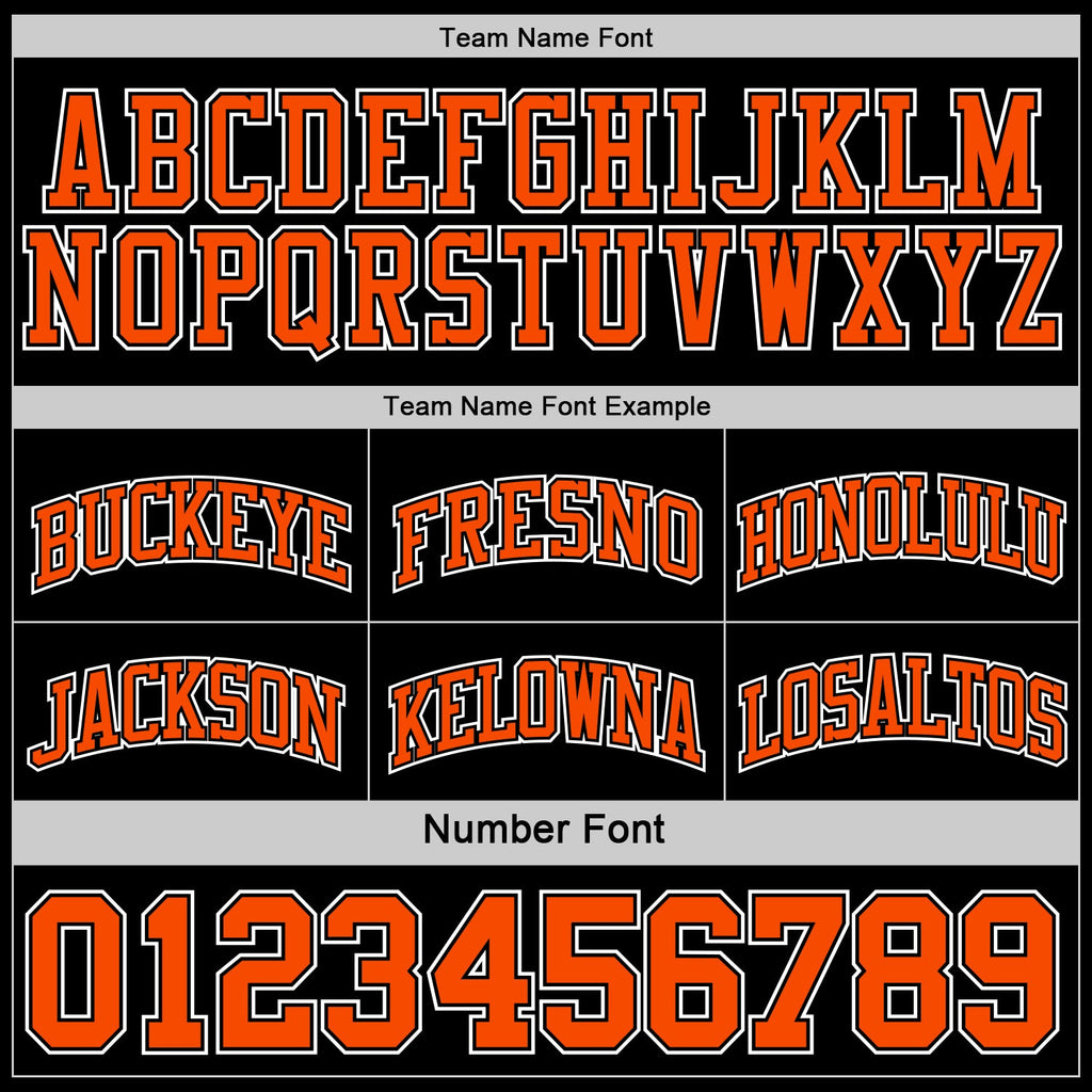 Custom Basketball Jersey - Reversible Black Orange-White Double Side Sublimation Set