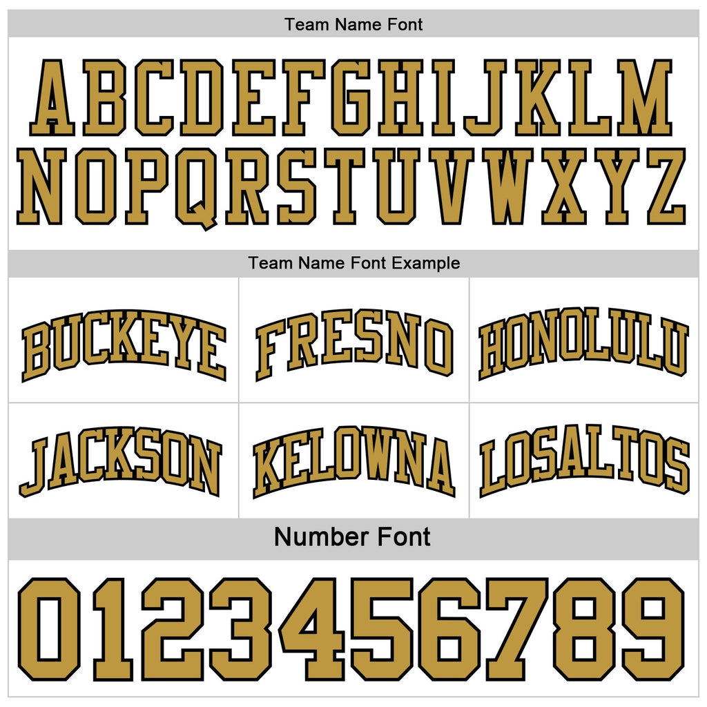Custom Basketball Jersey - Reversible Black Old Gold-White Double Side Sublimation Set