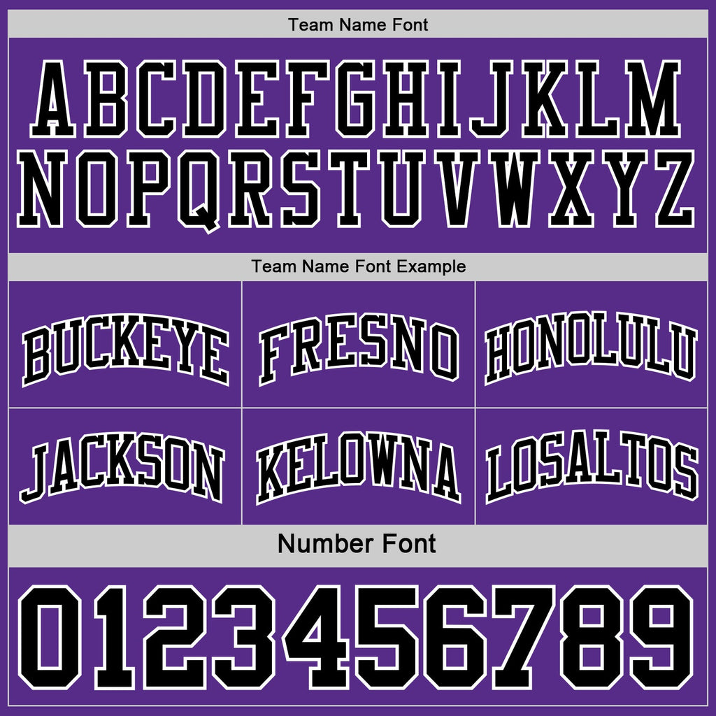 Custom Basketball Jersey - Reversible Black Purple-White Double Side Sublimation Set