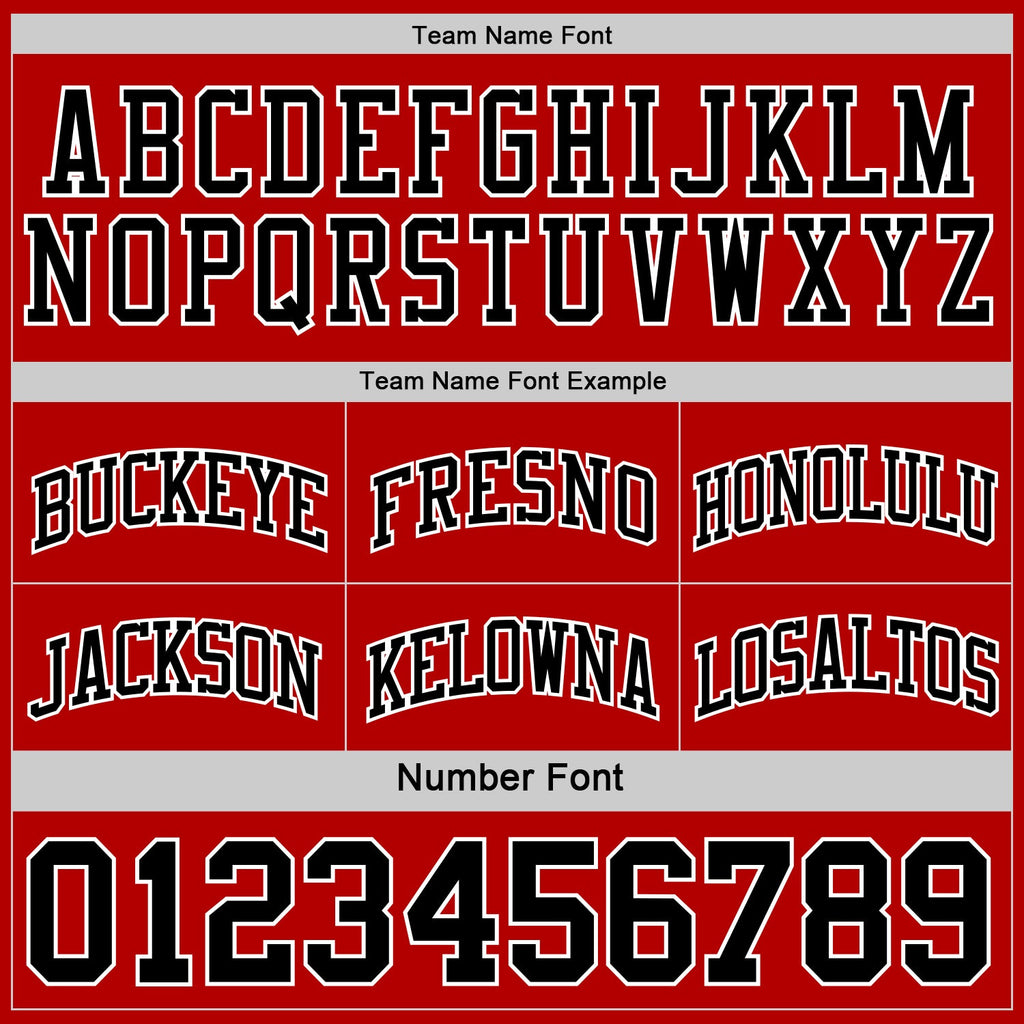 Custom Basketball Jersey - Red Black-White Reversible Double Side Sublimation Set
