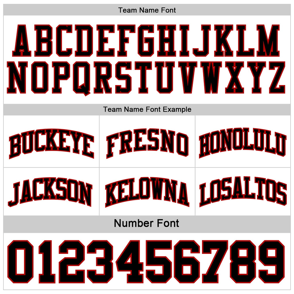 Custom Basketball Jersey - Red Black-White Reversible Double Side Sublimation Set