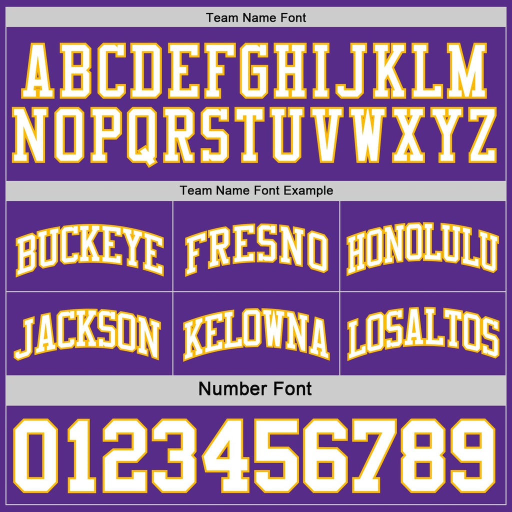 Custom Basketball Jersey - Purple White-Gold Reversible Double Side Sublimation Set
