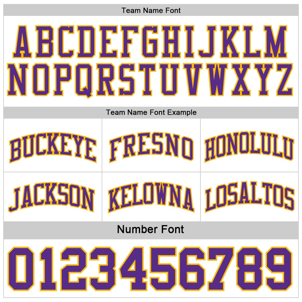 Custom Basketball Jersey - Purple White-Gold Reversible Double Side Sublimation Set