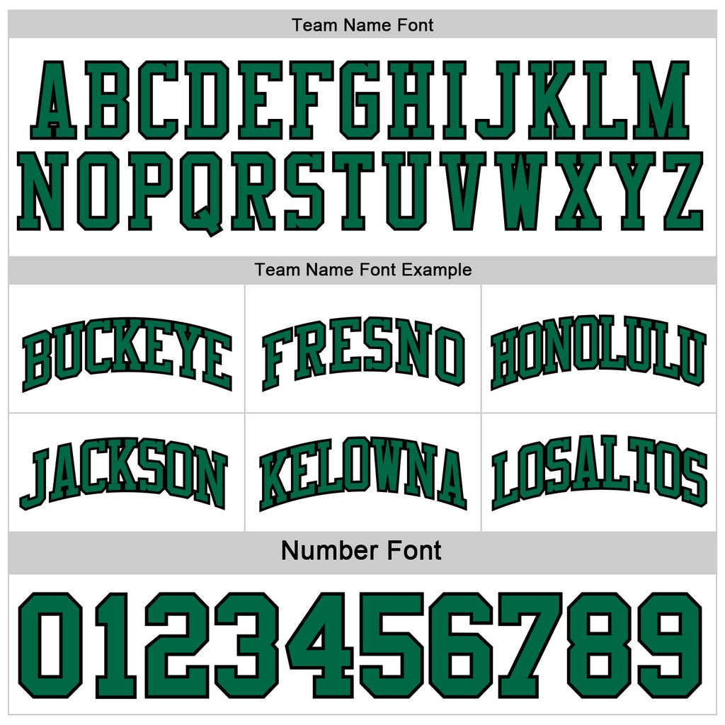 Custom Basketball Jersey - Reversible Black White-Kelly Green Double Side Sublimation Set