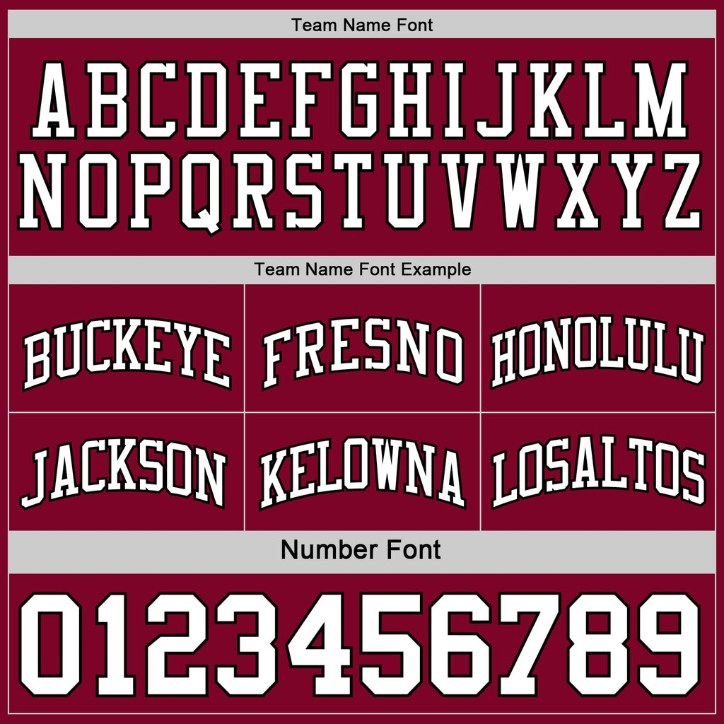 Custom Basketball Jersey - Reversible Maroon White-Black Double Side Sublimation Set