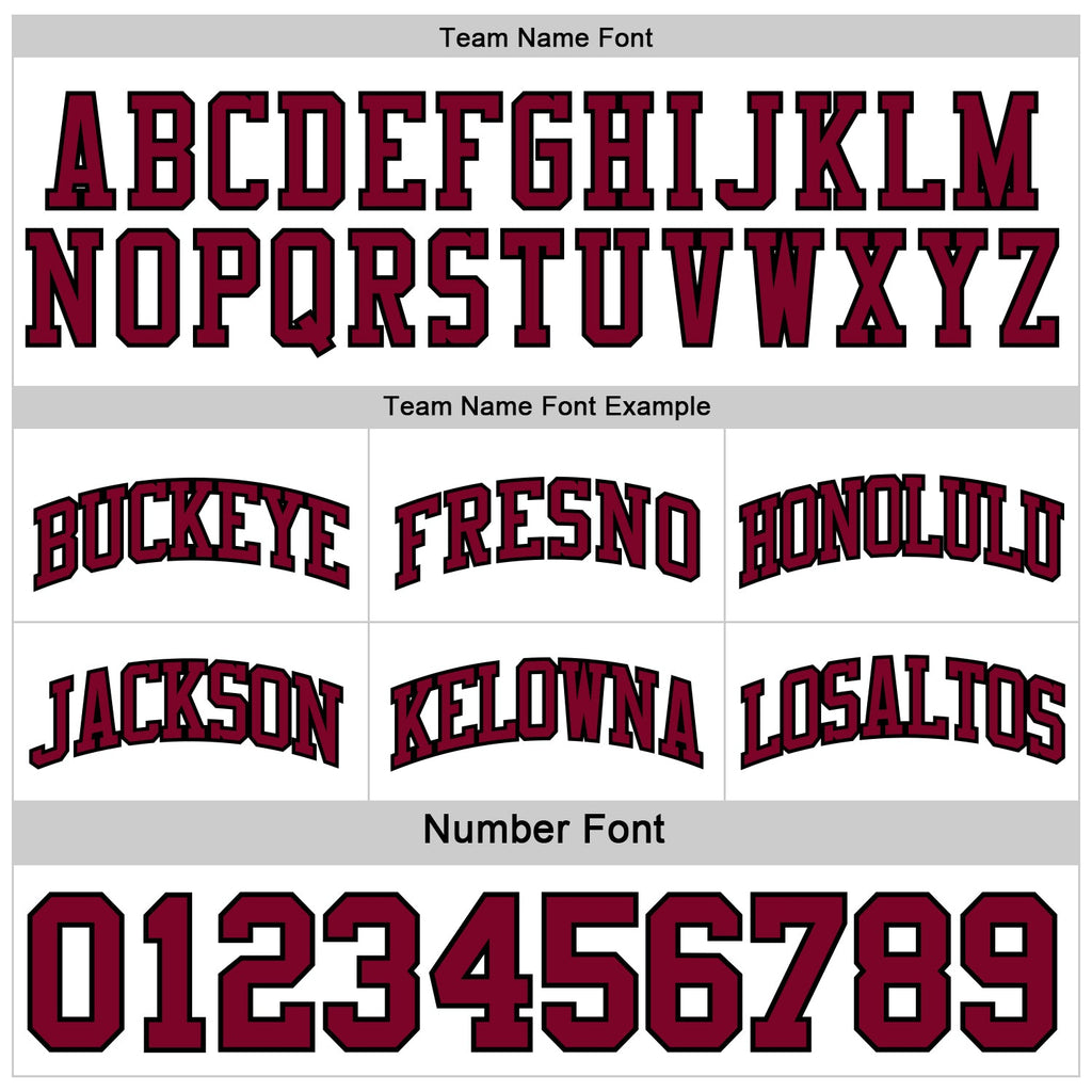 Custom Basketball Jersey - Reversible Maroon White-Black Double Side Sublimation Set
