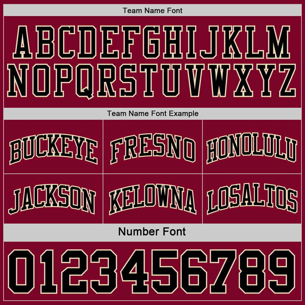 Custom Basketball Jersey - Reversible Maroon Black-Cream Double Side Sublimation Set