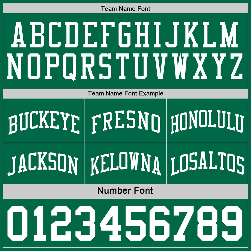 Custom Basketball Jersey - Reversible Kelly Green White Double Side Sublimation Set